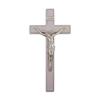12" Grey Wood Cross with Antiqued Fine Pewter Corpus view 1