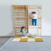 Avenlur Walnut Modular Wall Gym Add-On  Rope Net Climbing Panel (31.9 W x 94.5 H)  Compatible Walnut 9-in-1 view 1