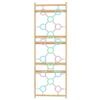 Avenlur Walnut Modular Wall Gym Add-On  Climbing Rings Panel (31.9 W x 94.5 H)  Ring Grid Attachment Walnut 9-in-1 view 1