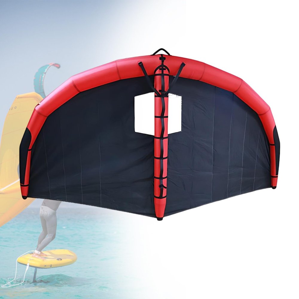 5Handheld Foil Wing Kite,Kitesurfing Inflatable Foil Kite,with Window, with Repair Kit/Storage Backpack/Safety Leash-for Skiing, Beach, Road, and Sea Travel