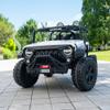 24V 2-Seater Kids Ride-On Truck, Real Metal Frame High Power Electric Car with Parent Remote Control, Spring Suspension, LED Lights, Bluetooth Music, 3-Speed, Dual Storage, White view 2