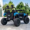 24V 2-Seater Ride-On Truck for Kids, Parent Remote Control, Real Metal Frame, High Power Dual Seat, Spring Suspension, LED Headlights, Bluetooth Music, 3-Speed, Safety Belt, Blue view 2