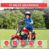24V Kids Electric Dirt Bike, 12" Fat Tire 300W Ride On Motorcycle with Speed Up to 14 MPH,LED Headlight, Leather Seat, HandBrake, Max Weight 150lbs, Ride On Off-Road Dirt Car for Boys Girls view 2