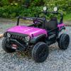 24V 2-Seater Kids Ride-On Truck, Real Metal Frame High Power Electric Car with Parent Remote Control, Spring Suspension, LED Lights, Bluetooth Music, 3-Speed, Dual Storage, Pink view 1
