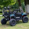 24V 2-Seater Kids Ride-On Truck, Real Metal Frame High Power Electric Car with Parent Remote Control, Spring Suspension, LED Lights, Bluetooth Music, 3-Speed, Dual Storage, Coral Black view 4