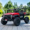 24V 2-Seater Kids Ride-On Truck, Real Metal Frame High Power Electric Car with Parent Remote Control, Spring Suspension, LED Lights, Bluetooth Music, 3-Speed, Dual Storage, Red view 1