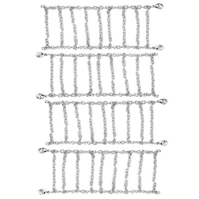 58mm 64mm Stainless Steel Snow Chains Anti Skid Traction Tracks Compatible with 1 18 Scale RC Crawler Car Compatible with Various Off Road Remote Control Vehicles(64mm)