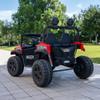 24V Real 2-Seater Kids Electric Truck, Metal Frame, High Power, Remote Control, 3-Speed, Spring Suspension, LED Lights, Bluetooth Music, Dual Storage, Off-Road Gift, Coral Red view 3