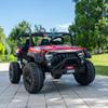 24V Real 2-Seater Kids Electric Truck, Metal Frame, High Power, Remote Control, 3-Speed, Spring Suspension, LED Lights, Bluetooth Music, Dual Storage, Off-Road Gift, Coral Red view 4
