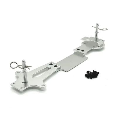 144001 144002 144010 144016 144018 RIaarIo Metal Second Level Floor Board Plate with Mounting Posts 1 14 Scale RC Vehicle Replacement Parts Compatible with Various RC Car Models(Silver)