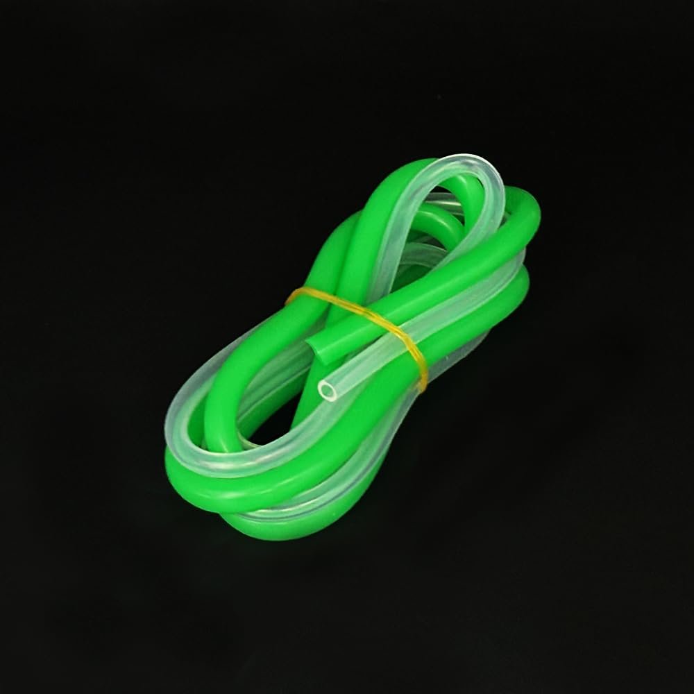 2PCS RC Boat Water Cooling Pipe 3x5mm 4x7mm Silicone Water Cooling Tube Pipe for RC Boat DIY Model Ship Water Cooling System Parts (Green,Transparent)