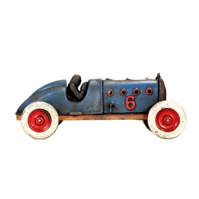 Jones Peak Blue Racer Cast Iron with Moving Hood and Wheels (8.5" x 3")
