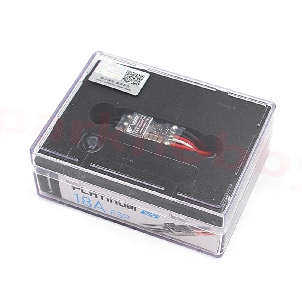18A V5 F3P 2-4S mini ESC 5.5V/4A BEC 2-4S LiPo Apply to 2603 X2206 X2305 Brushless Motor for Hobbywing Platinum 120g-320g F3P Electric Fixed Wing Aircraft