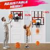24" x 16" Indoor Large Basketball Hoop Toy - Upgraded Adjustable Height Basketball Hoop Over The Door with Scoreboard/2 Balls, Basketball Toys Christmas Birthday Gifts for Kids & Adults(Red) view 2