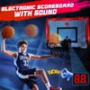 24" x 16" Indoor Large Basketball Hoop Toy - Upgraded Adjustable Height Basketball Hoop Over The Door with Scoreboard/2 Balls, Basketball Toys Christmas Birthday Gifts for Kids & Adults(Red) view 4