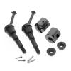 RC Car Transmission Shaft Compatible with Tamiya SW-01 1/24 RC 4WD Monster Truck Cars Upgrades Parts 4 Pcs Metal Drive Shaft CVD Connector Nut Set view 2