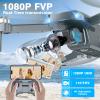 1080P HD FPV Camera Drone - Foldable RC Quadcopter with Real-time FPV Transmission, Headless Mode, 2 Batteries for 30 Mins Flight, Voice Control, Gesture Selfie, FPV Camera Drone for Beginners/Kids/Adults, Beginner Friendly, Portable Travel Case view 2