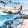1080P HD FPV Camera Drone - Foldable RC Quadcopter with Real-time FPV Transmission, Headless Mode, 2 Batteries for 30 Mins Flight, Voice Control, Gesture Selfie, FPV Camera Drone for Beginners/Kids/Adults, Beginner Friendly, Portable Travel Case view 3