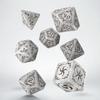 Anne Stokes Tribal Dice Set  Pearl & Brown | Q Workshop 7 Polyhedral RPG Dice | Official Licensed Fantasy Dice view 2