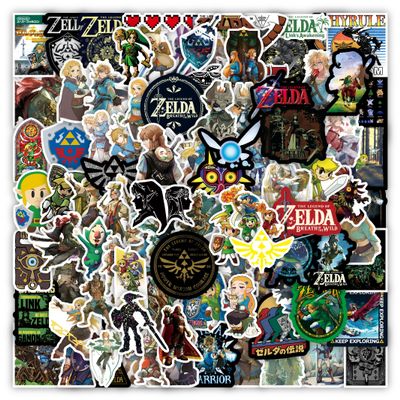100Pcs Cartoon Cool Game The Legend of Zelda Stickers Pack | Vinyl Aesthetics Stickers for Scrapbook,Journaling,Laptop,Bumper,Skateboard,Water Bottles,Computer,Phone,Cartoon,Hard hat,Car Sticker