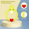 3 Pack BPA Free Silicone Giraffe Ring, Valentines Day Gifts Baby Teether, SHARE&CARE Heart Baby Teething Toys for 3 Months Above Infant Sore Gums Pain Relief, Women Gift for Mom, Wife,Her view 3