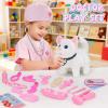 Rolevoria Doctor Kit for Girls, 27 Pcs Veterinarian Playset with Walking Cat Toy, Carrying Bag, Stethoscope & Dress Up Costume, Pretend Play Gift for Kids Toddlers Ages 3 4 5 6 Year Old view 3