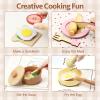 Crelloci Wooden Kitchen Playset for Kids, 45 PCS Pretend Cooking Toy with Velcro-Cutting Food, Pots, Pans & Utensils, Montessori Toddler Cooking Set, Gift for Girls & Boys Ages 3+ view 2