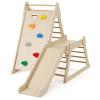 Costzon Indoor Playground for Kids, Toddler Jungle Gym Climbing Toys with Extended Slide, Rock Climbing, Wooden Kids Climber & Play Structure, Montessori Climbing Toys for 3+ Boys & Girls Gifts view 1