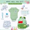 11 Pcs Reborn Baby Doll Clothes Boy Dinosaur Outfit Accessories for 17-22 Inch Reborn Boy Dolls 20 Inch Newborn Baby Boy Clothes Green Accessories with Backpack view 2