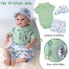 11 Pcs Reborn Baby Doll Clothes Boy Dinosaur Outfit Accessories for 17-22 Inch Reborn Boy Dolls 20 Inch Newborn Baby Boy Clothes Green Accessories with Backpack view 3