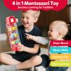 CuteZone Montessori Toys for 2 Year Old  Farm Egg Drop Toy with 5 Fine Motor Activities, Cause & Effect Learning Toy for Toddlers 23, Travel Gift for Boys and Girls view 2