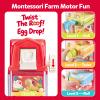 CuteZone Montessori Toys for 2 Year Old  Farm Egg Drop Toy with 5 Fine Motor Activities, Cause & Effect Learning Toy for Toddlers 23, Travel Gift for Boys and Girls view 3