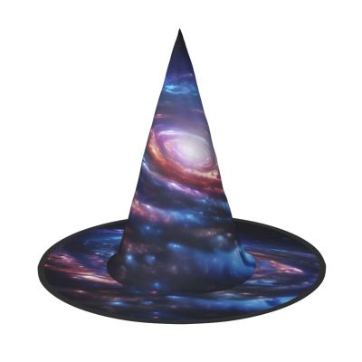 JEKYDOSD Space Spiral Cosmic Energy4 Print Halloween Hat Spooky Party Accessory, Carnivals Masquerade Balls