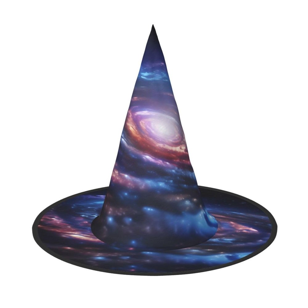 JEKYDOSD Space Spiral Cosmic Energy4 Print Halloween Hat Spooky Party Accessory, Carnivals Masquerade Balls