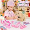 Rolevoria Doctor Kit for Toddlers, 27 Pcs Veterinarian Playset with Walking Dog Toy, Carrying Bag, Stethoscope & Dress Up Costume, Pretend Play Vet Toy for Girls Christmas Birthday Gift Ages 3-6 view 2