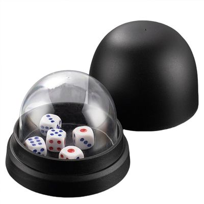 4 Set AntiCheating Dices Cup with Lid 20 Dices for Gaming Night KTV Restaurant Barbecue Shop for Party Entertainment Activity (4 Set Black)
