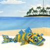 3D Printed Articulating Cyber Fish, 7" Futuristic Cyber Fish Fidget Toy Unique Desk Futuristic Display Piece, Sea Animal Creatures, PLA Flexible Fish Sensory Toy - ACF (Gold/Blue) view 3