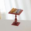 Dollhouse Miniature Chess Set Wood Board Games Model Ornament for Mini Room Decoration Easy Assembly Collection Gifts Chess Pieces view 2