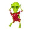 Dancing Swinging 3D Skeleton Wind Up Toy, Funny Desktop Clockwork Skull for Halloween Decoration Office Home Party Gift(Green) view 1