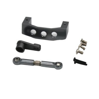 Rc Parts For Wltoys 144001 144010 124016 124017 124018 124019 RC Remote Control Car Metal Upgrade Steering Gear For Seat Tie Rod(Light Grey)
