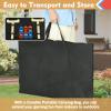 Giant Wooden 4 in a Row Game, Outdoor Yard Game for Famlies Adults, 42 Pcs Chips & Durable Carrying Bag view 4