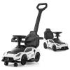 HONEY JOY Ride On Push Car for Toddlers, Licensed Maserati Ride On Sliding Car w/Handle & Handrails, Music & Lights, Under Seat Storage, No Batteries, Kids Ride On Toys for Boys and Girls(White) view 1