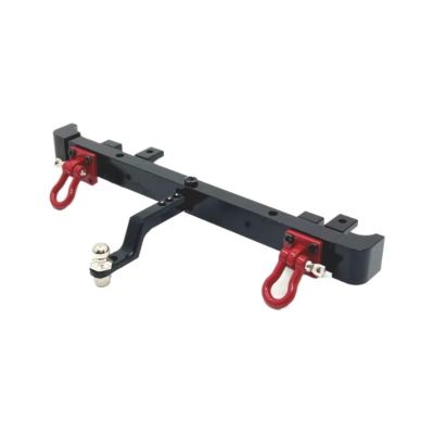 Compatible with MN82 LC79 1/12 RC Car Upgrade Modification Parts Accessories Metal Front Rear Bumper with Tow Hook RC Car Bumper(Black,Rear)