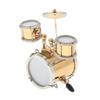 1:12 Scale Miniature Copper Drum Set Model Metal Musical Instrument for Dollhouse Desk Ornament Party Decoration Collectibles view 4