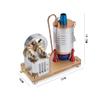 Steam Engine Model That Works, All-Metal Vertical Dual-Cylinder Oneway Piston Steam Engine Model Semi-Circular Dynamically Balanced Crankshaft Model, stem Gift for Adults & Teens, RTR Version view 2
