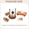 1:12 Scale Dollhouse Camping Set Miniature Camping Accessories with Wooden Stump Hanging Pot Matches Bowl Cutter Chopping Board view 2
