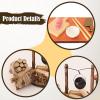 1:12 Scale Dollhouse Camping Set Miniature Camping Accessories with Wooden Stump Hanging Pot Matches Bowl Cutter Chopping Board view 4