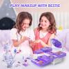 GORISPI Kids Makeup Sets for Girls, 66pcs Real Cosmetic for Kids Toys with Mirror, Princess Washable Girls Makeup Kit, Non-Toxic & Safe Brithday Gifts for 3 4 5 6 7 8 10 - 12 Years OldLight Purple view 2