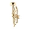 1/6 Scale Metal Trumpet Miniature Musical Instrument Golden 9cm for Dollhouse Fairy Garden Decor Display view 4