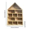 PawwJoy Shadow Box Display Shelf Wall Storage Rack for Miniature Figures and Collectibles, Wooden Wall Mounted Organizer with Rustic Design for Office Porch Entryway, 10.04 x 14.96 x 2.28 Inches view 3
